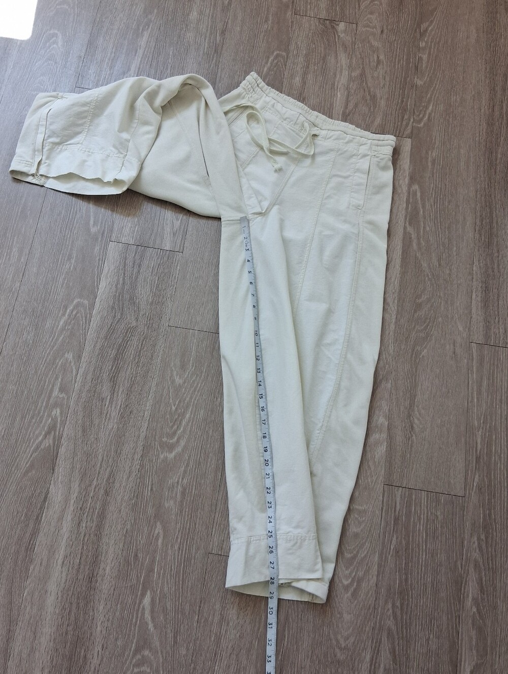 Daily Practice By Anthropologie Jesse Wide Leg In Ivory Pearl - Picture 15 of 16